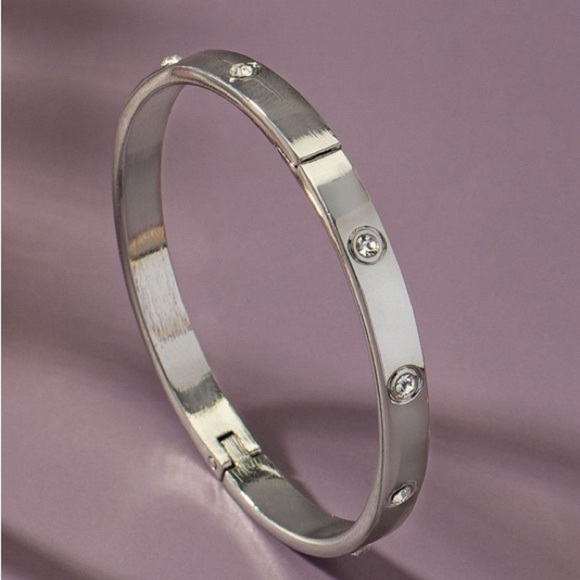 Silver Rhinestone Bangle (7107) - Picture 3 of 5